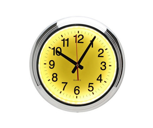 Yellow LED Wall Clock