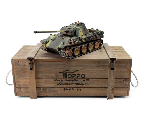 1/16 Torro German Panther G RC Tank 2.4GHz Airsoft Metal Edition PRO Smoke Barrel