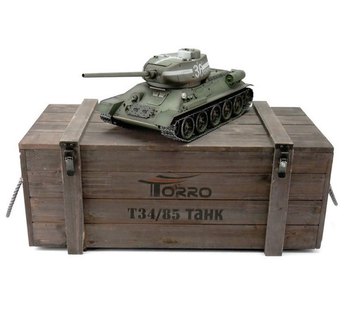 1/16 Torro Russia T34/85 RC Tank 2.4G IR Metal Edition PRO Smoke Barrel REFURBISHED