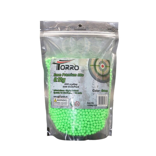 Torro Premium 6mm BBs 0.12g 5000 Pcs Specially for RC Tank Airsoft Green