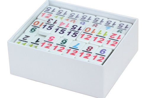 Dominoes Double 15 Professional Size Color Number
