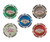 Assorted Colors Las Vegas 11.5G Poker Chips 25 pcs with Tube