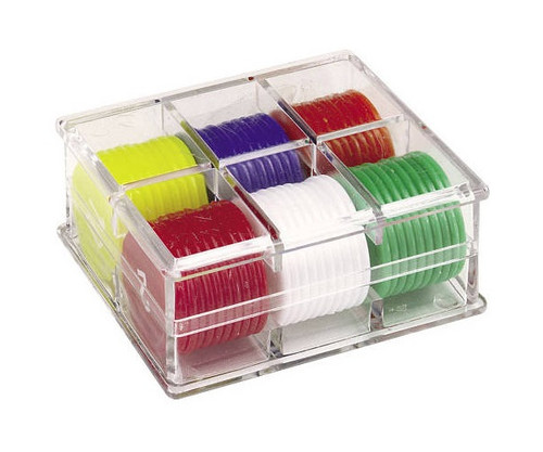 60 PC Assorted Plastic Mini Poker Chips Set - Zandatoys