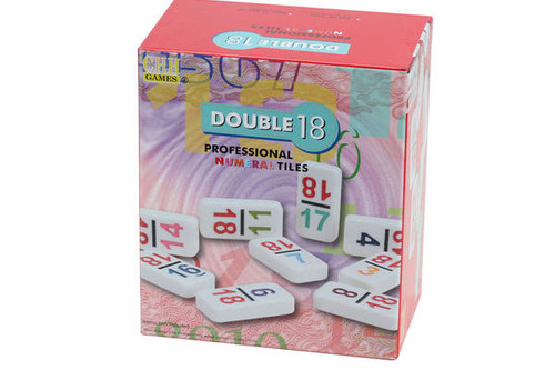 Dominoes Double 18 Professional Color Number White tile - Zandatoys