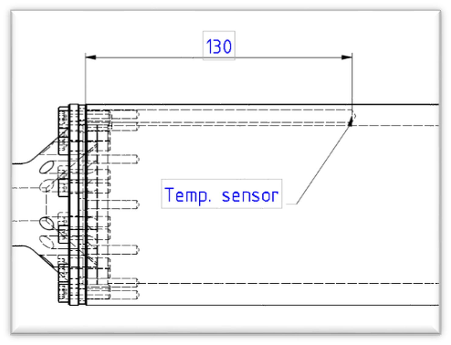 ZFP oil-filled heating cylinder with in-zone temperature sensor