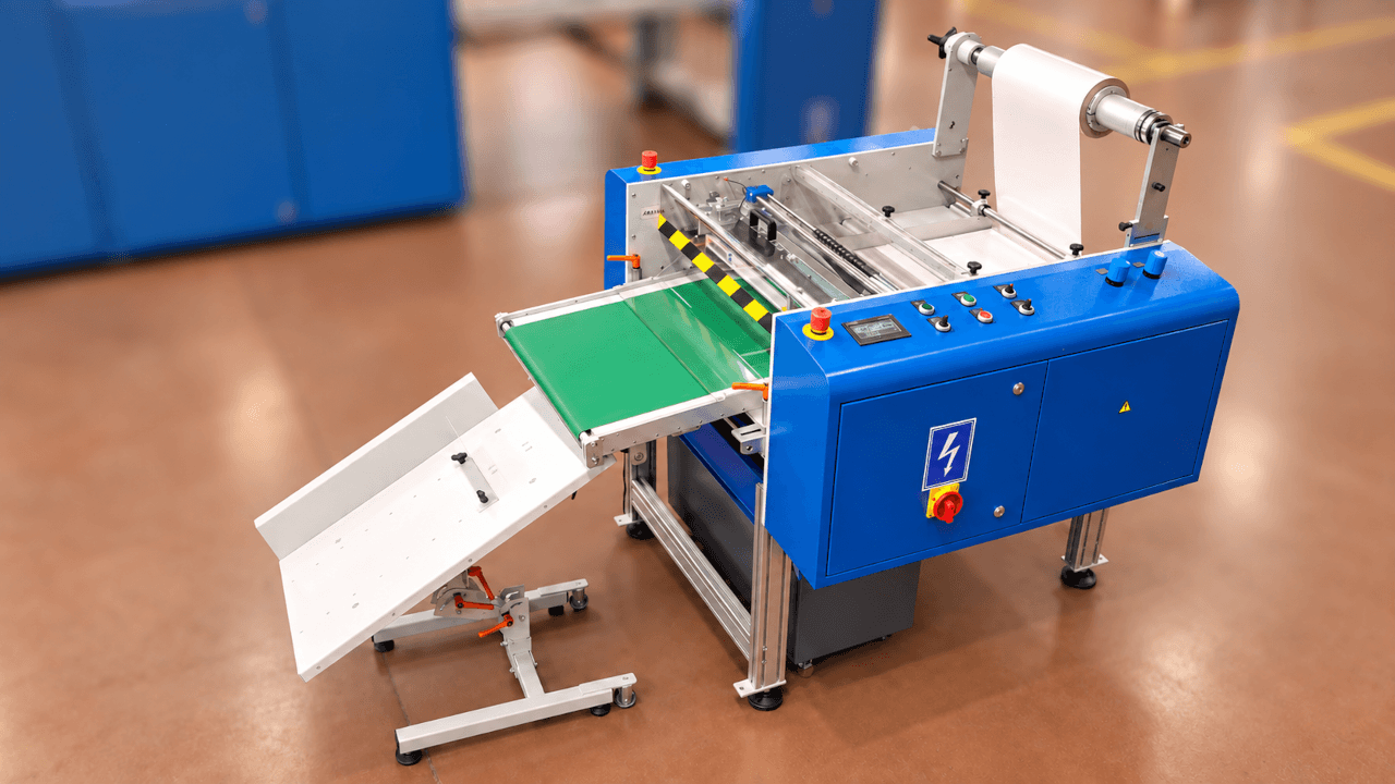 ZFP CT25 automatic guillotine cutter with unwind shaft, dancer system, and servo-driven cutting unit