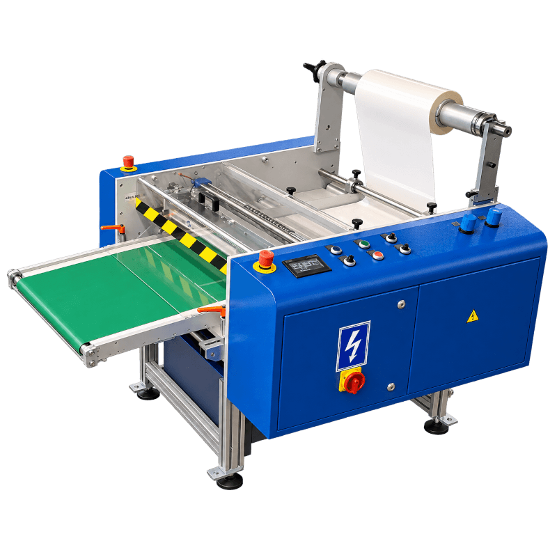 ZFP CT25 automatic guillotine cutter, roll-to-sheet cutter for paper, vinyl, film, and encapsulated material