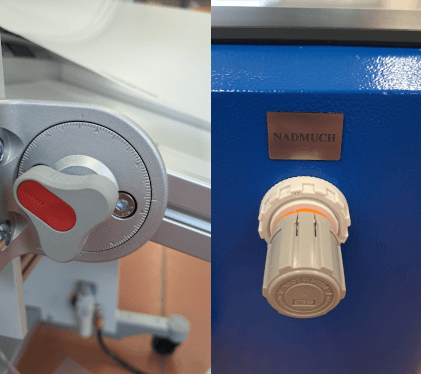 Delivery table with air blow regulation on the ZFP mini roll-to-sheet cutter
