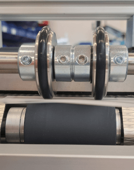 Pull roller assembly on the ZFP automatic mini sheet cutter