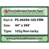 Prime Sublimation Full Release Non-TackyTransfer Paper 105g 44" x 394'