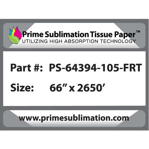 Prime Sublimation Calender Heavy Weight Tissue Paper 66" x 2400'