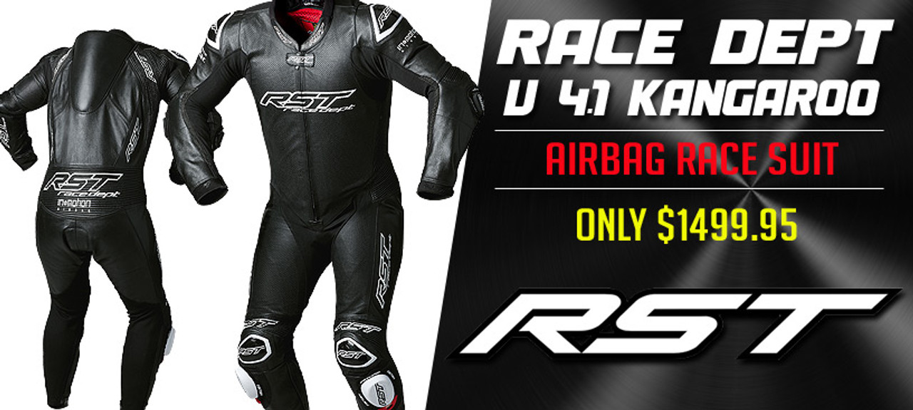 RST V4.1 Evo Kangaroo Airbag One Piece Leather Race Suit Back In Stock