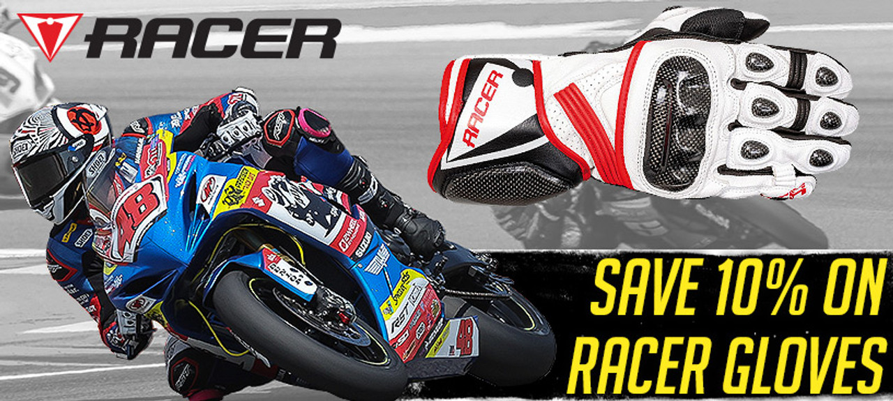 Save 10% on Racer Gloves