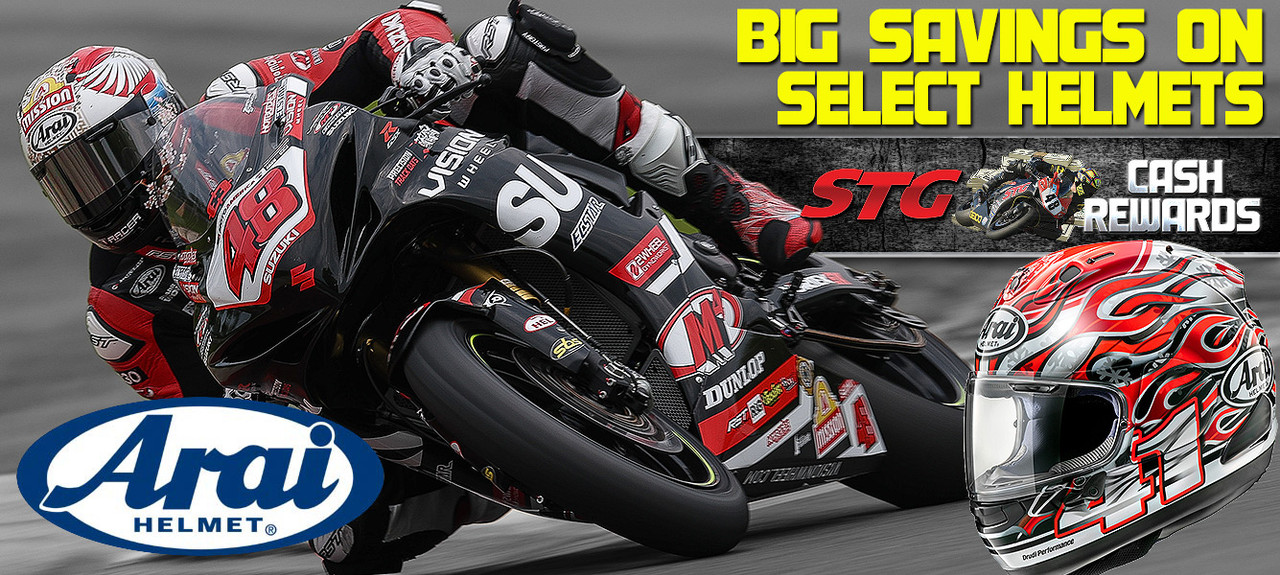 Big Savings on Select Arai Helmets