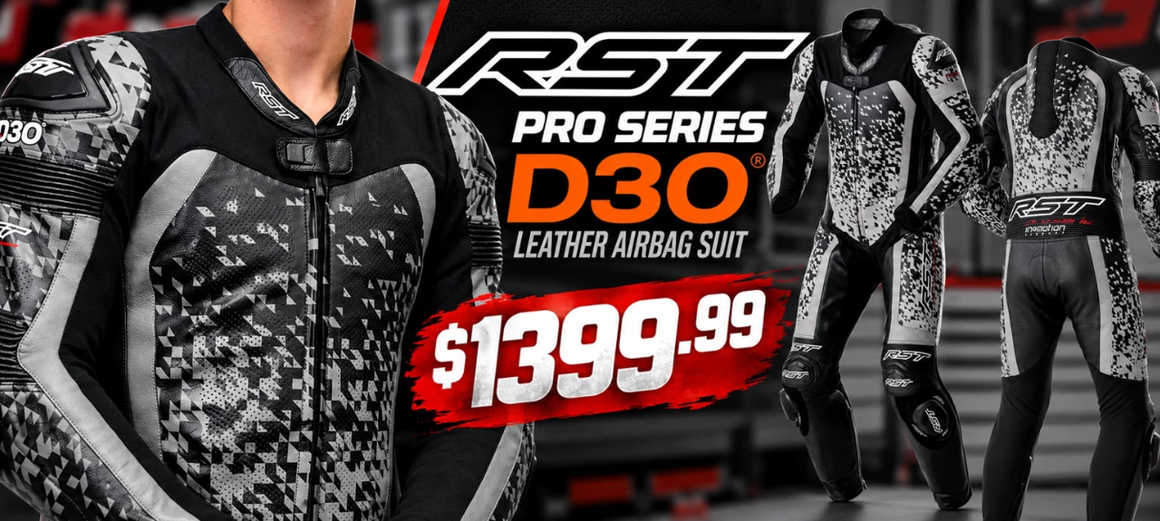 RST Pro Series EVO D3O Airbag One Piece Leather Race Suit