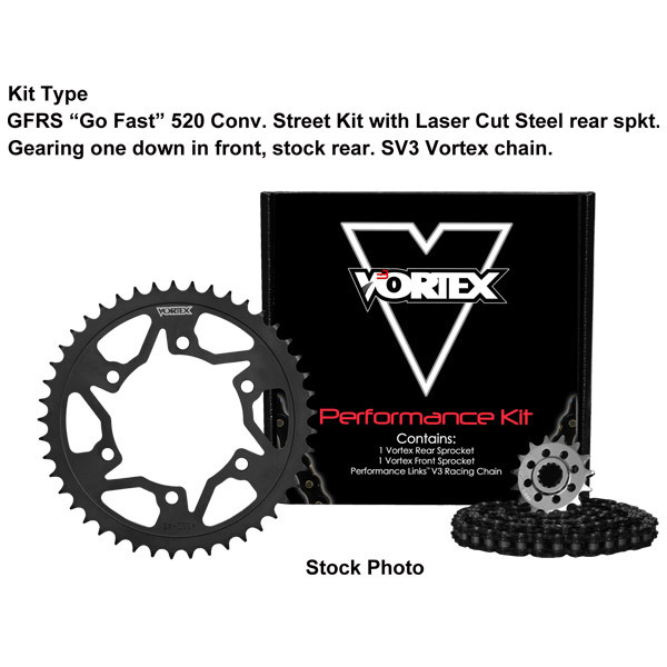 Vortex Kawasaki ZX6R 2003-2004 V3 Chain and Sprocket Kit