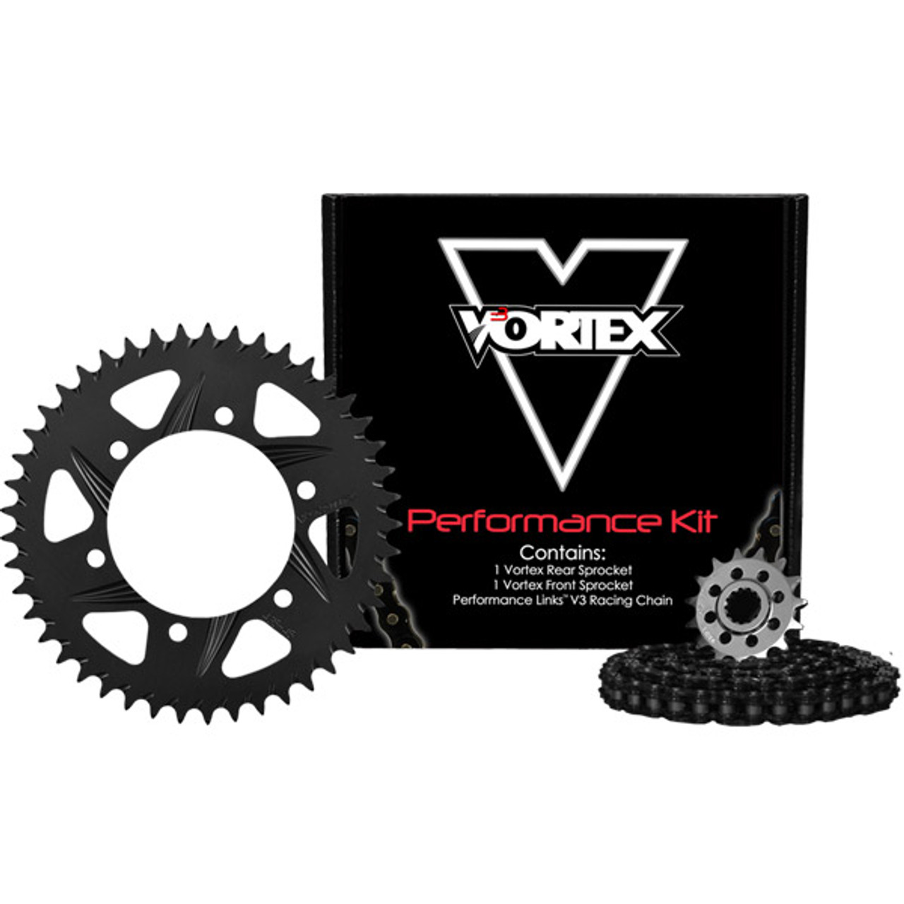 Vortex Kawasaki ZX-9R 02-04 V3 Warranty (WSS) Chain and Sprocket Kit