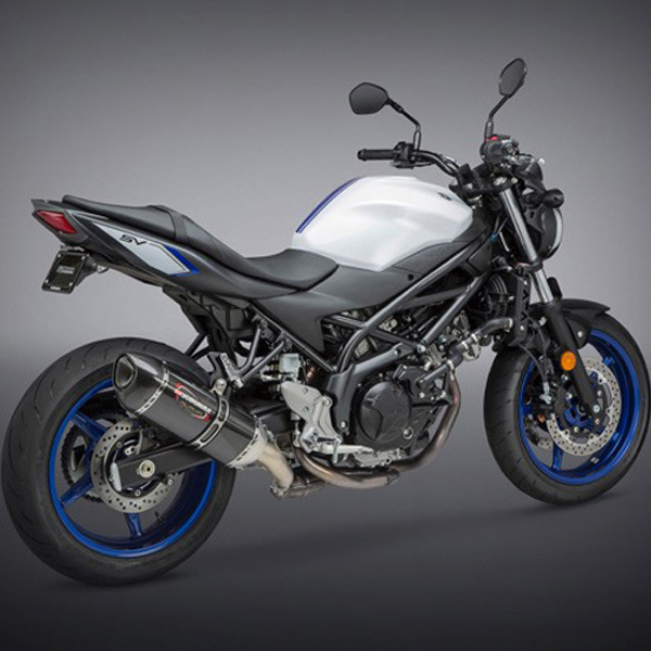 Yoshimura Suzuki SV650 2017-2023 Street Alpha Slip On Exhaust SS-CF-CF