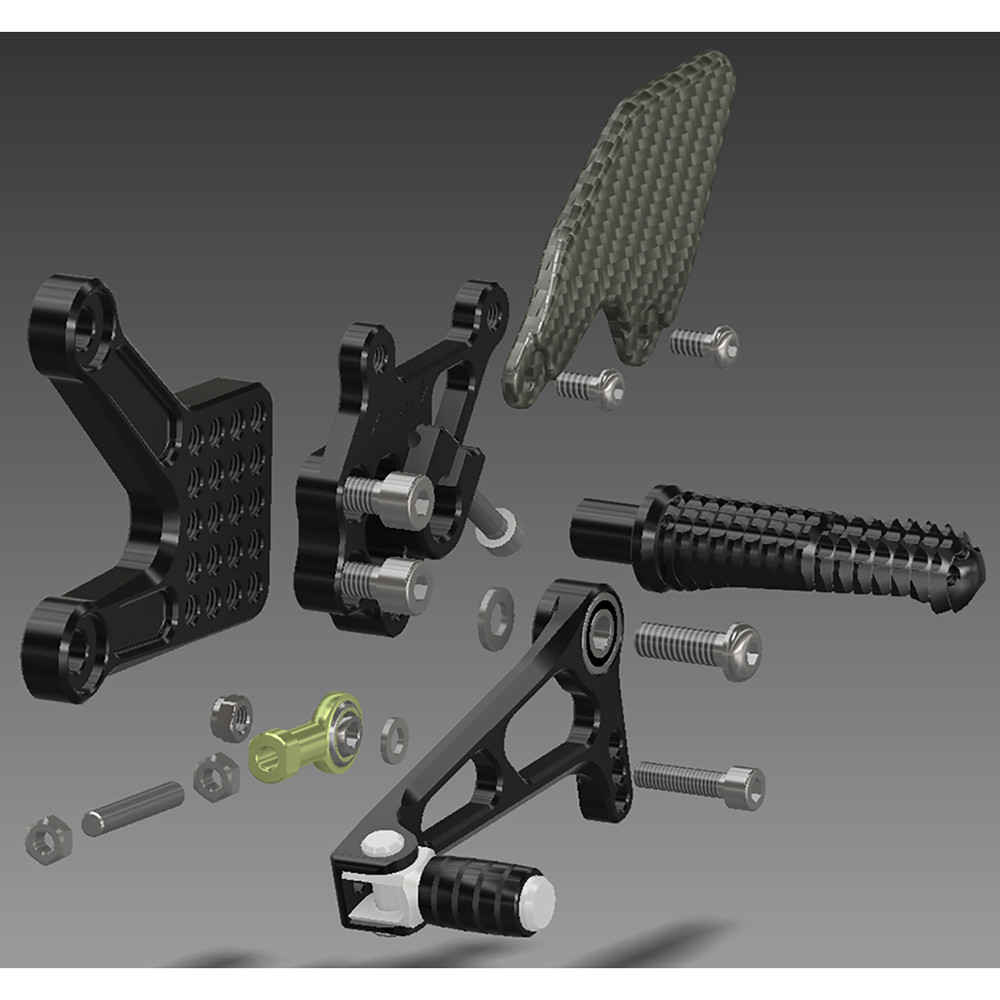 Attack Performance Kawasaki ZX10R 1115 Rearsets Sportbike Track Gear