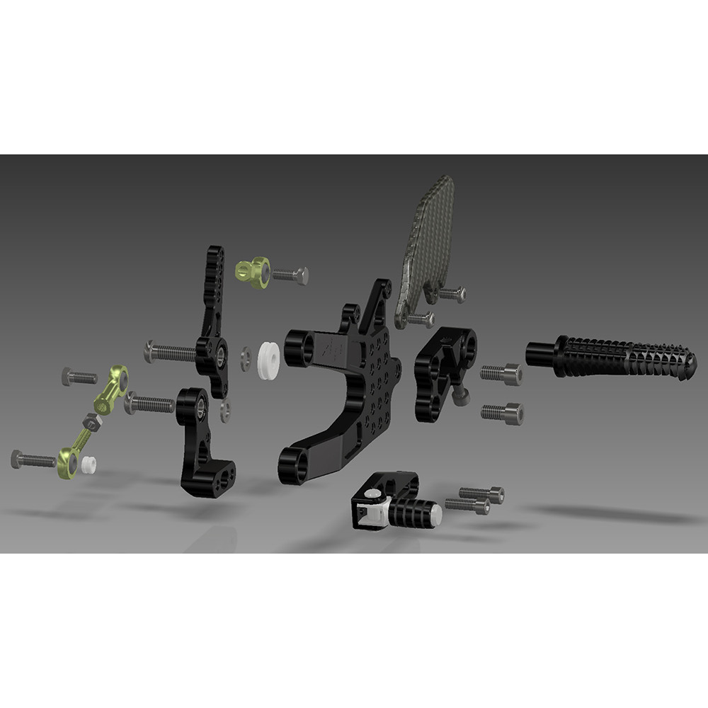 Attack Performance Triumph Daytona 675 1316 Rearsets Sportbike Track Gear