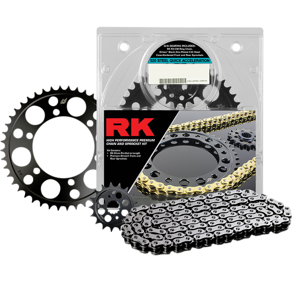 (うなぎイヌ)CHAINREACTION とK16２つ RK / Driven Kawasaki ZX-6R 98-04 Quick Acceleration Chain Kit