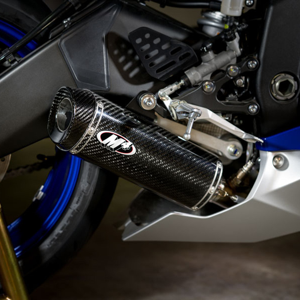 Yamaha R6 2006-2020 M4 Stainless Full Exhaust X96 Carbon Canister