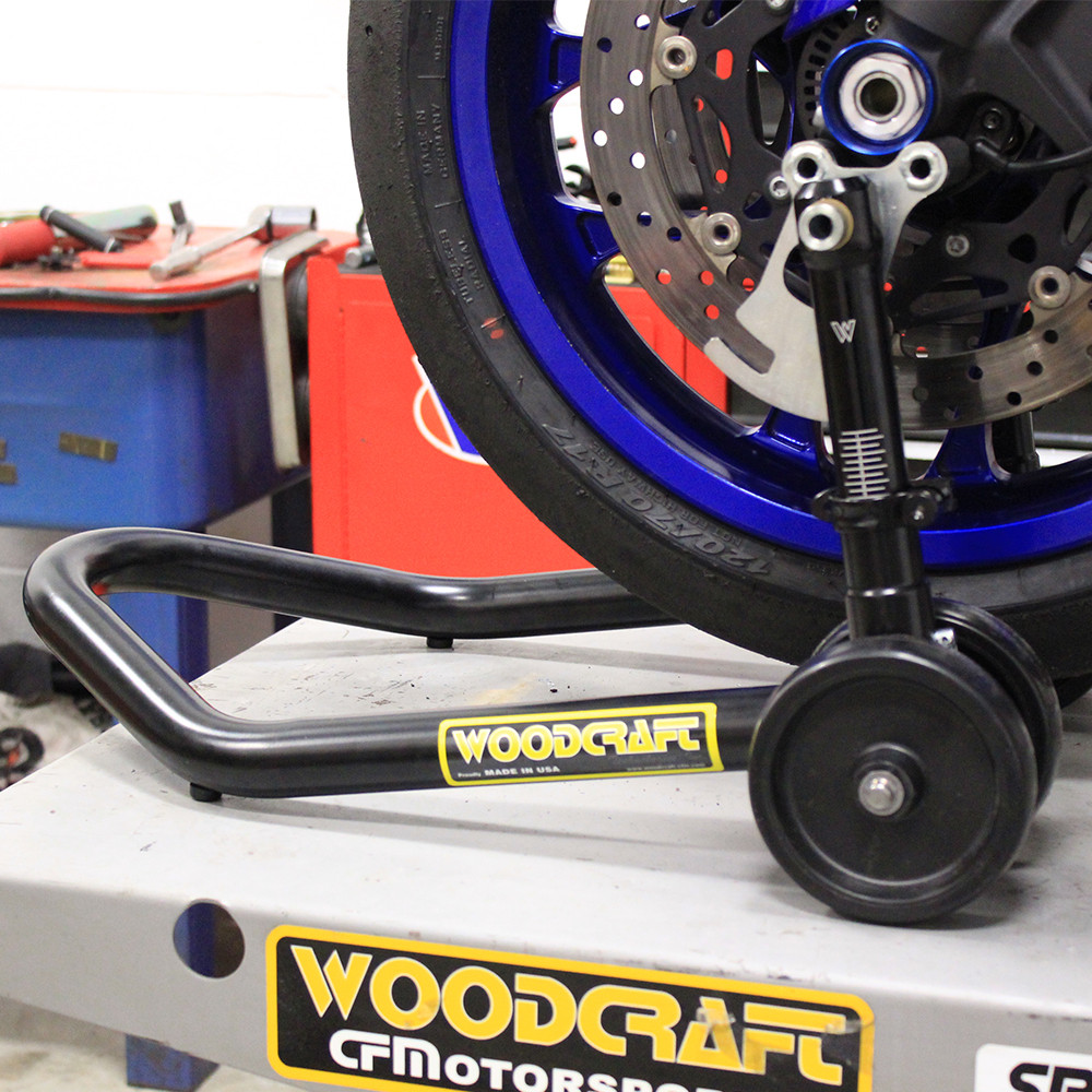 メンテナンス 1000 Woodcraft Front Under Fork Stand Pin Lift Style - Sportbike Track Gear