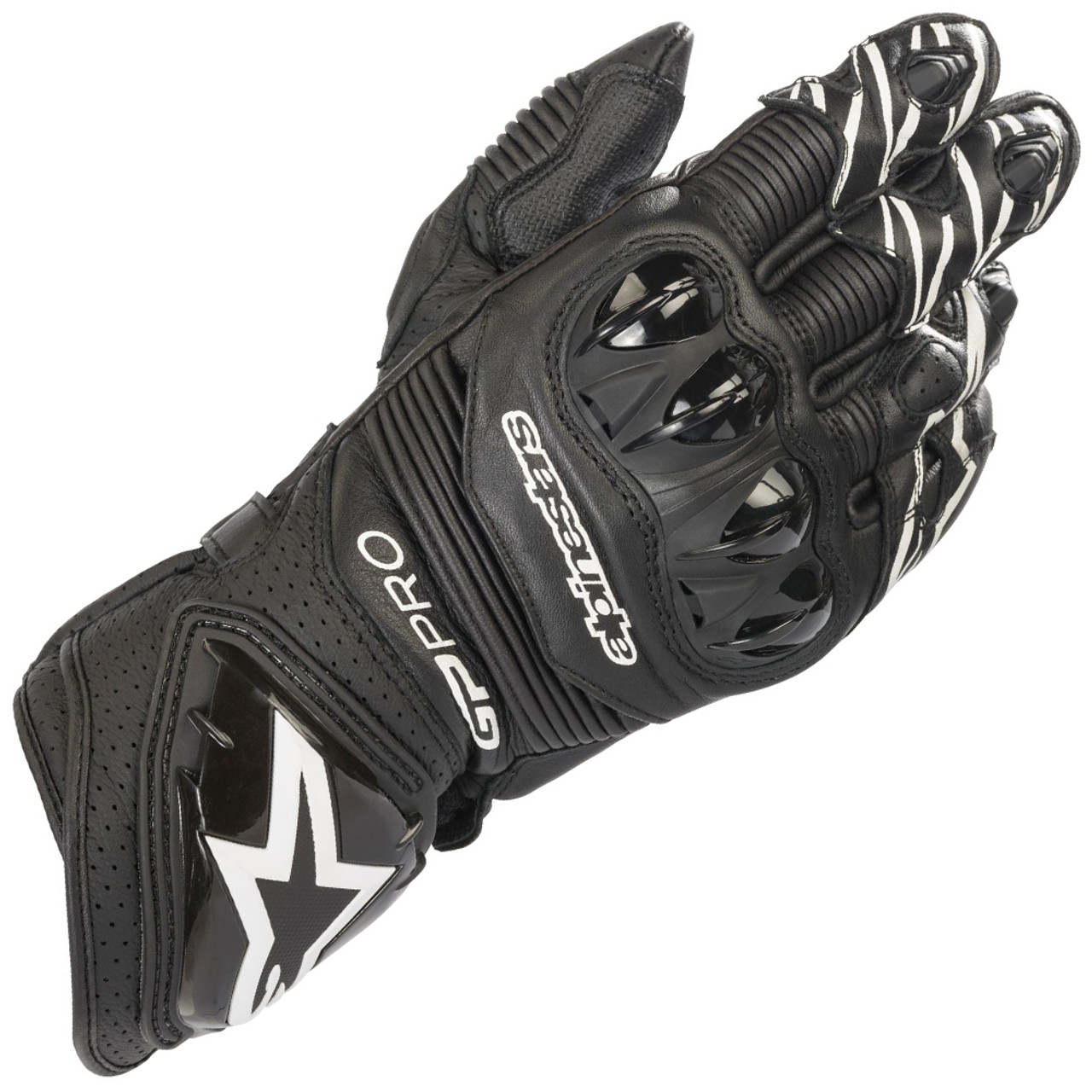 Leather Textile Professional Gloves Motorcycle knuckles Protection Apparel White
