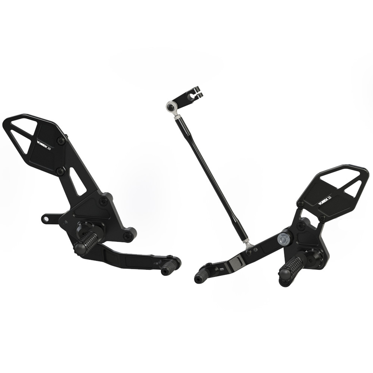 Vortex Yamaha FZ-07 / MT-07 2015-2025 Adjustable Rearsets V3 2.0
