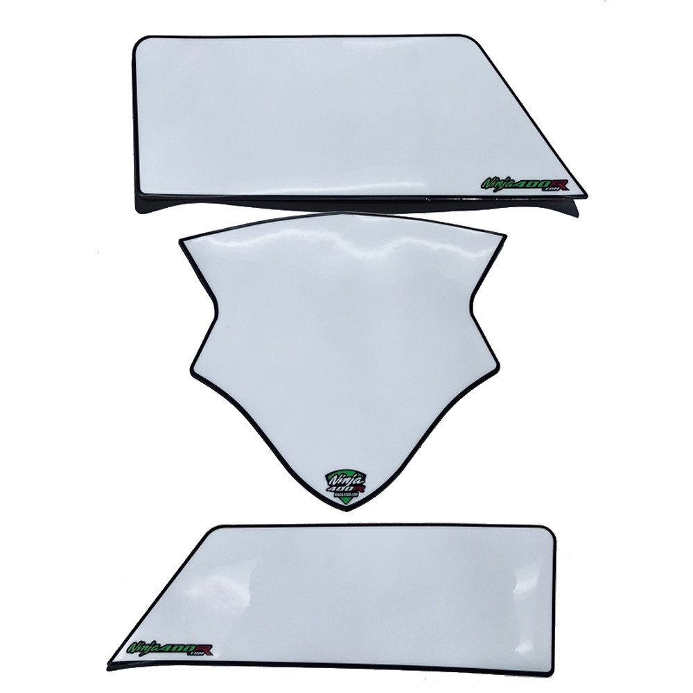 Ninja400R Kawasaki Ninja 400 2018-2023 White Number Plate Set