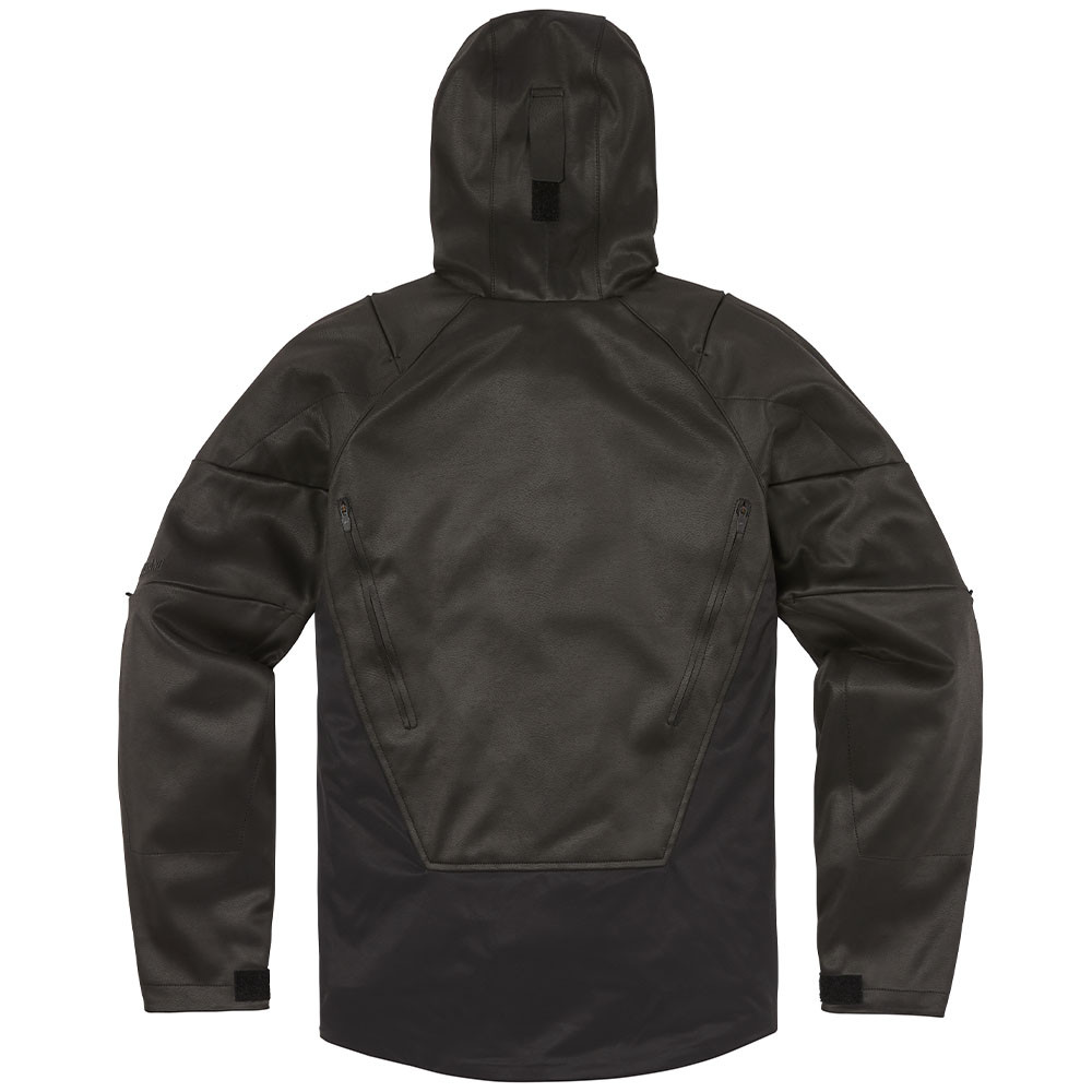 ICON 1000 ソフトシェル パーカー ジャケット バイクブランド 黒 S Icon 1000 Synthhawk Jacket Small - Sportbike Track Gear
