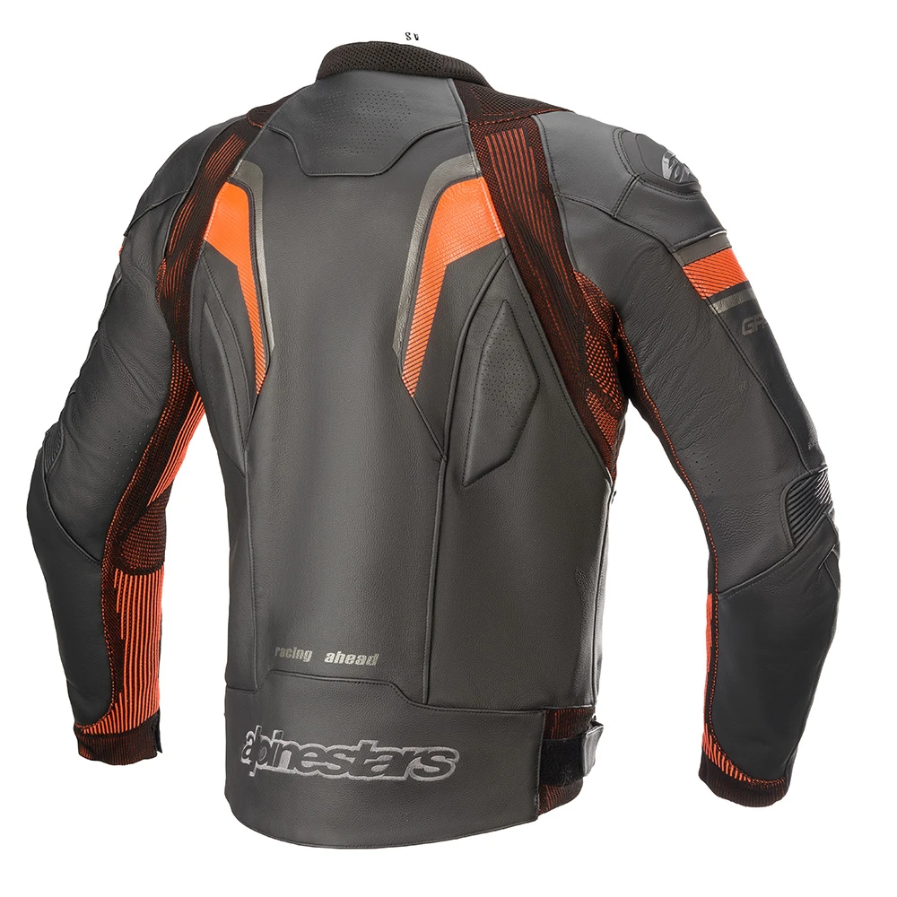 Alpinestars GP Plus R V3 Leather Motorcycle Jacket For Men - X-Large Size In Sleek Black/Black