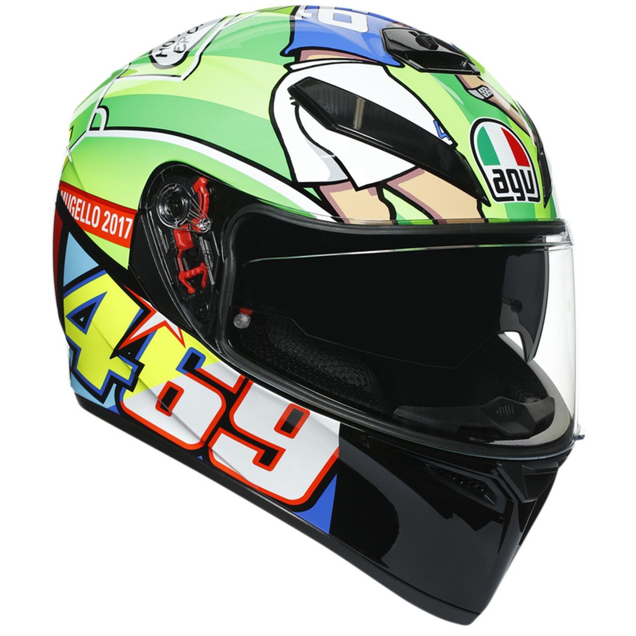 AGV K3 SV Rossi Mugello 2017 Helmet - Sportbike Track Gear