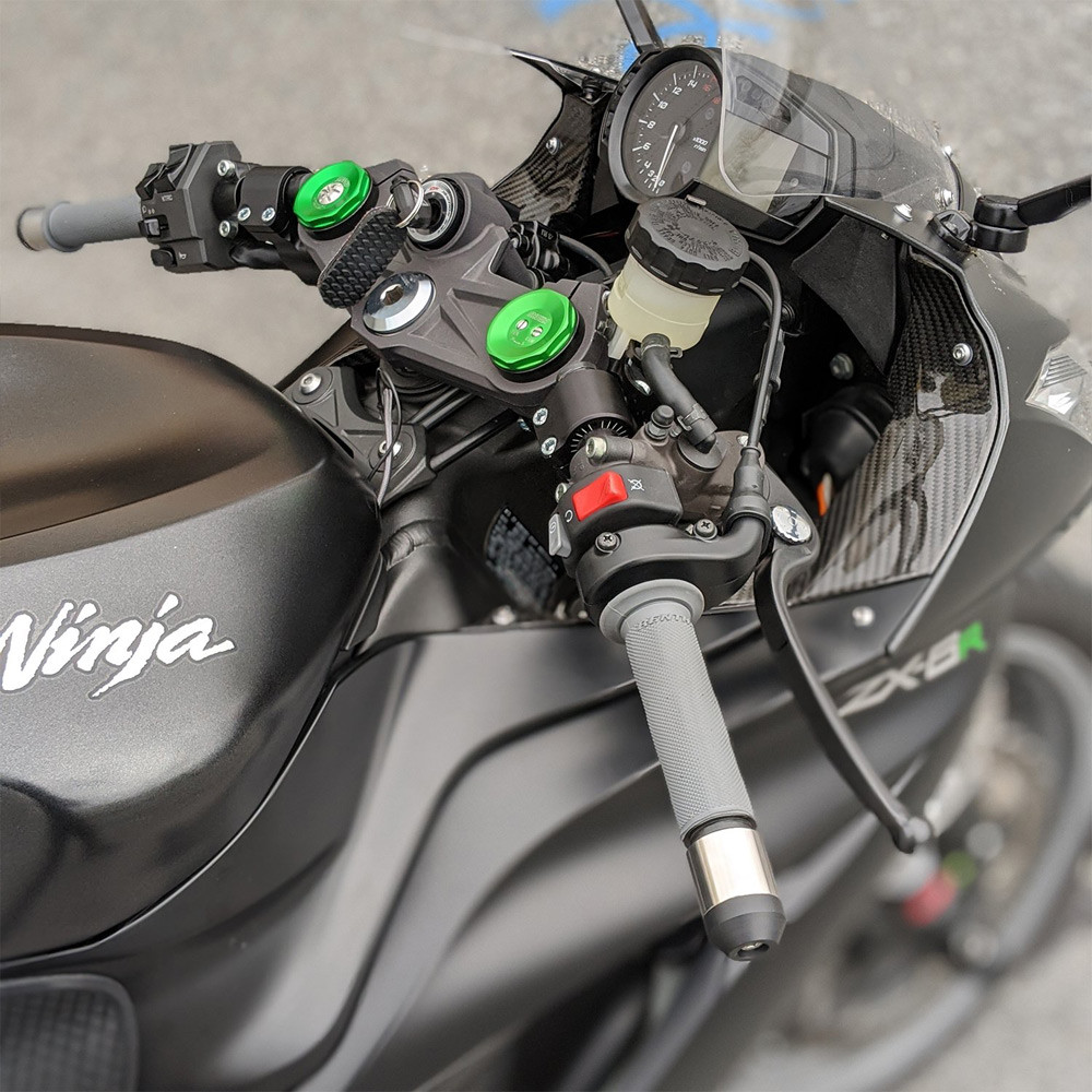 Woodcraft Kawasaki ZX6R 20092021 Side Mount 35mm Rise Clip On Riser Assembly