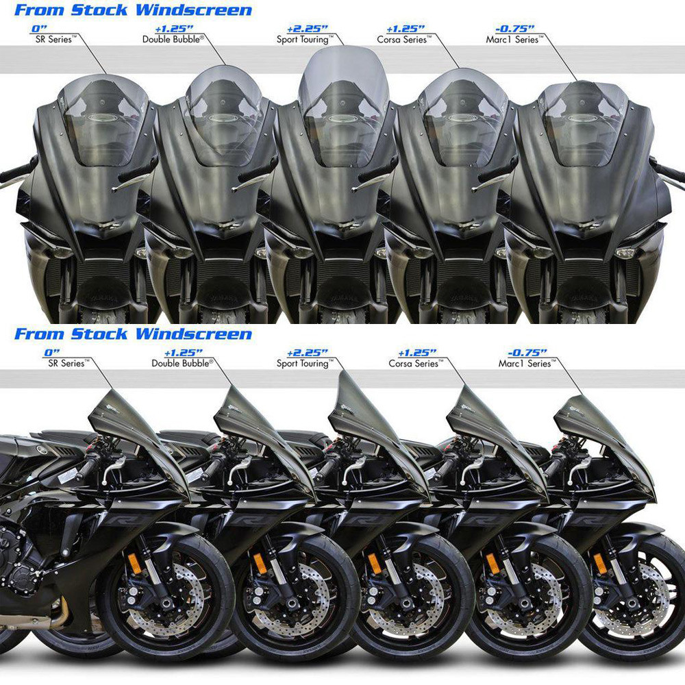 Zero Gravity Yamaha R1 2021-2026 Double Bubble Windscreen