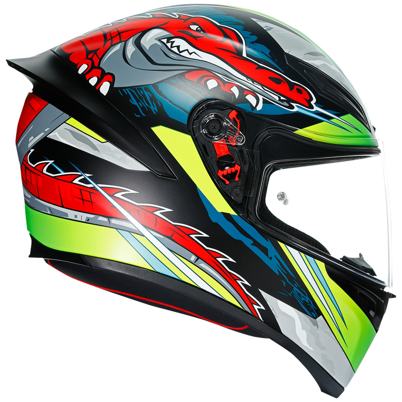 AGV K1 Dundee Matte Lime/Red Helmet