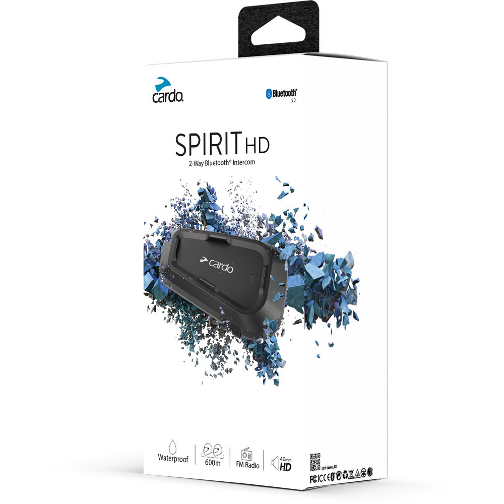 Cardo Systems Spirit HD Bluetooth Headset - Sportbike Track Gear