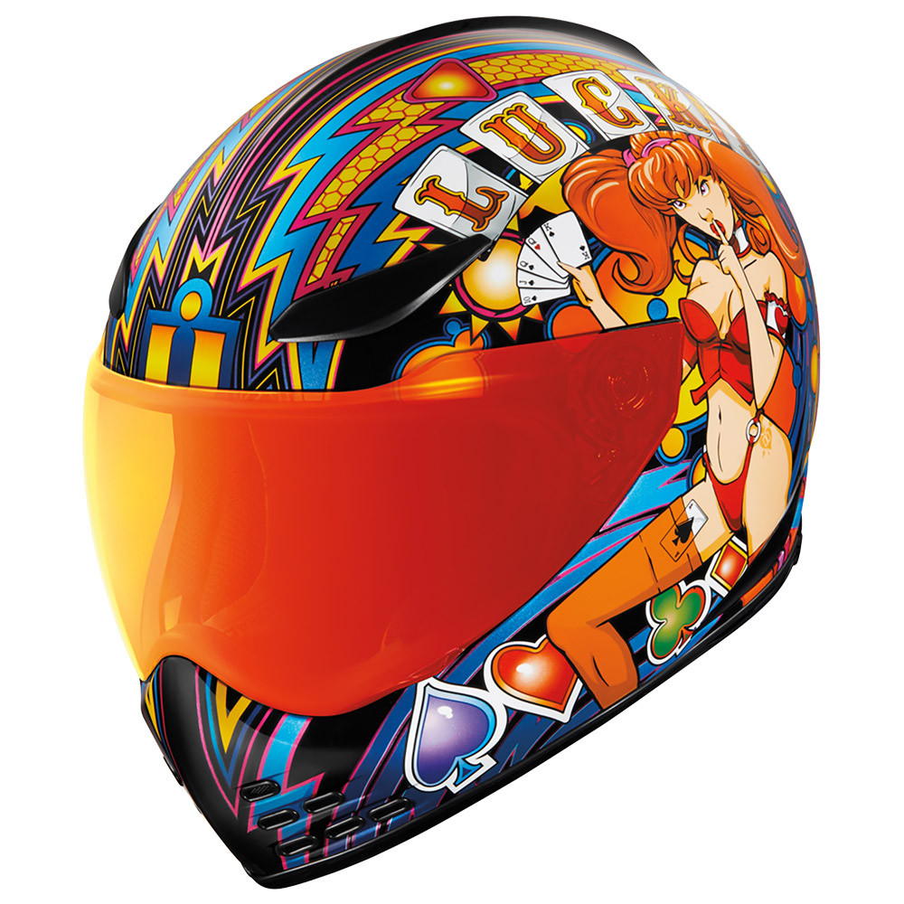 Icon Domain Lucky Lid 4 Helmet - Sportbike Track Gear