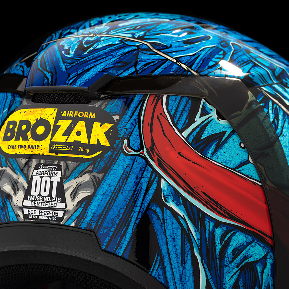 icon airmada sportbike sb1 helmet blue Airform™ - MIPS® - Counterstrike - This is why you only ever see full face helmets on the track ICON Airmada Thriller Helmet Review