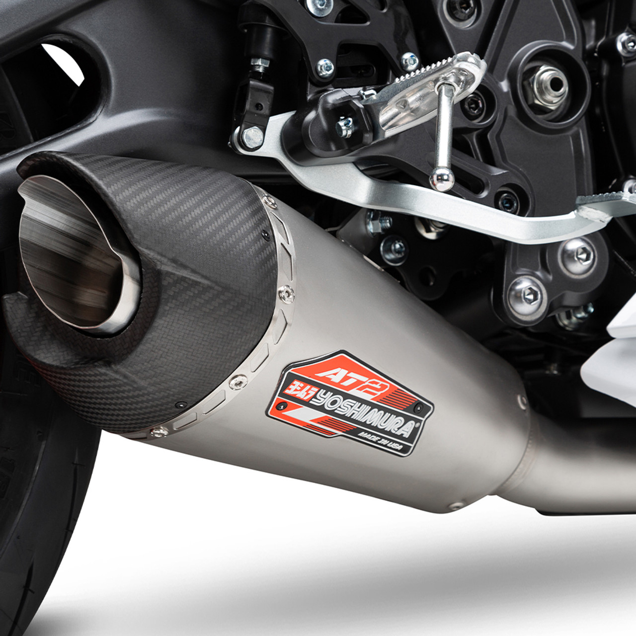 YZF-R7 2022〜 USヨシムラ　AT2フルエキゾーストマフラー Yoshimura YZF-R7 22-25 / MT-07 17-25 Race AT2 Stainless Full