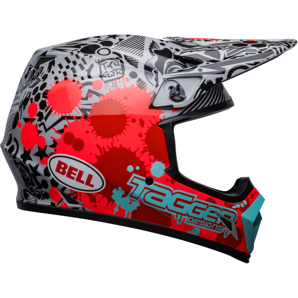 Bell MX-9 MIPS Tagger Splatter Helmet - Sportbike Track Gear