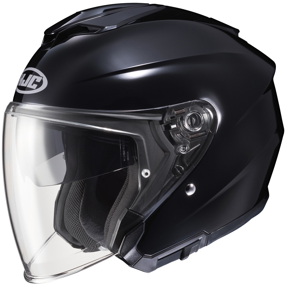 HJC i30 ブラック ジェットヘルメット HJC i30 Solid Open Face Helmet X-Small - Sportbike Track Gear