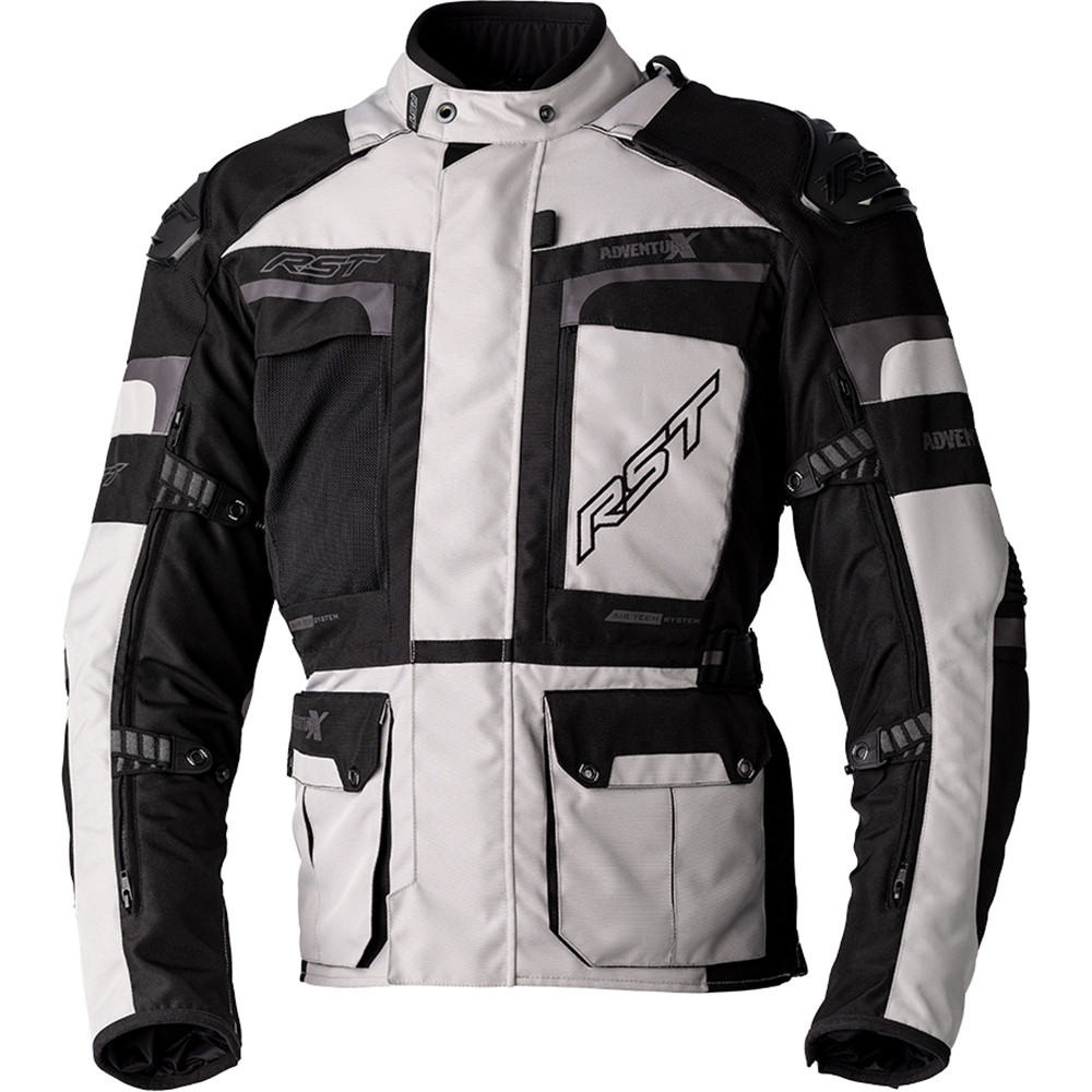 RST Adventure-X Motorrad Textiljacke – Schwarz, Größe 52, Mit Protektoren & Belüftung