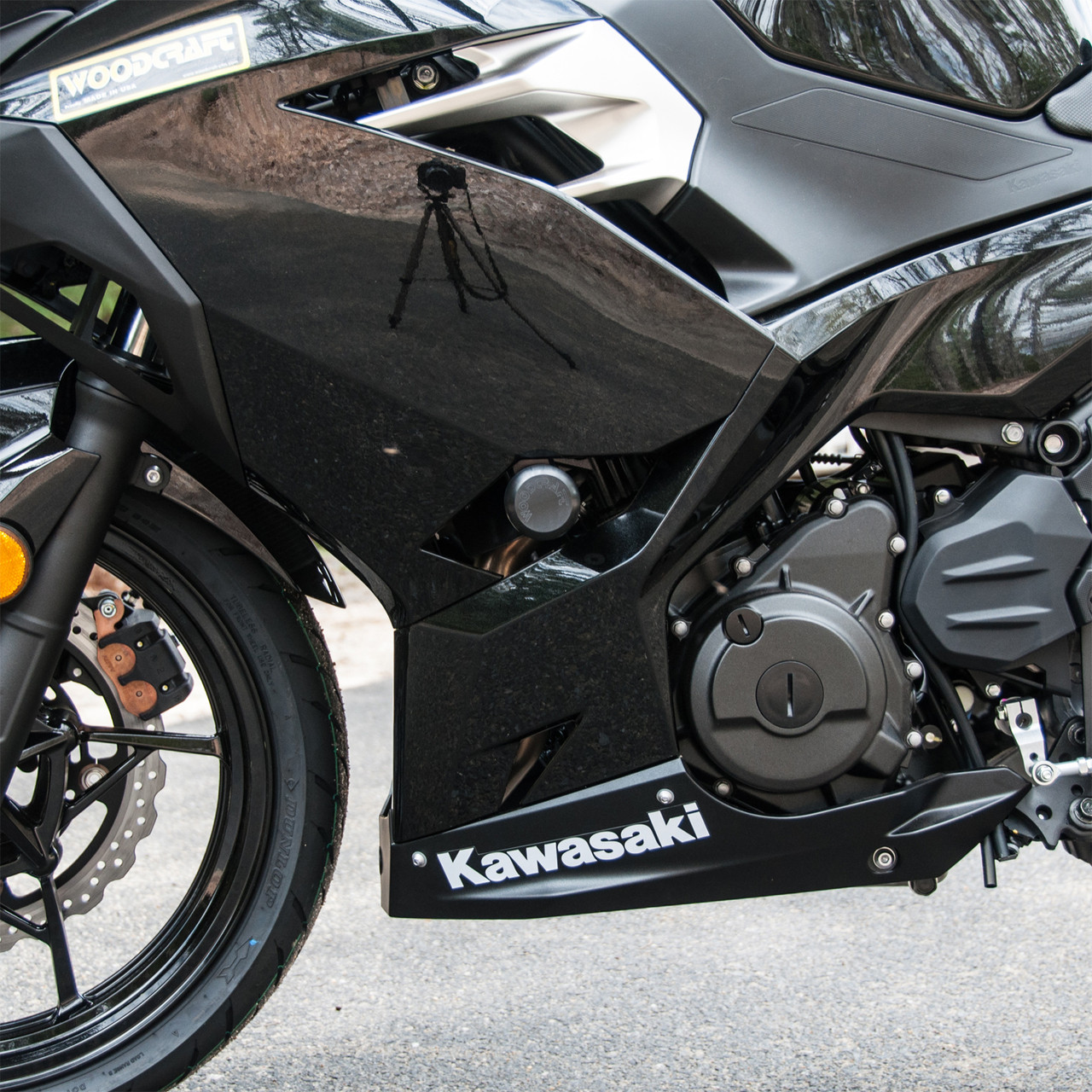 K Woodcraft Kawasaki Ninja 500 2024-2026 Street Frame Sliders