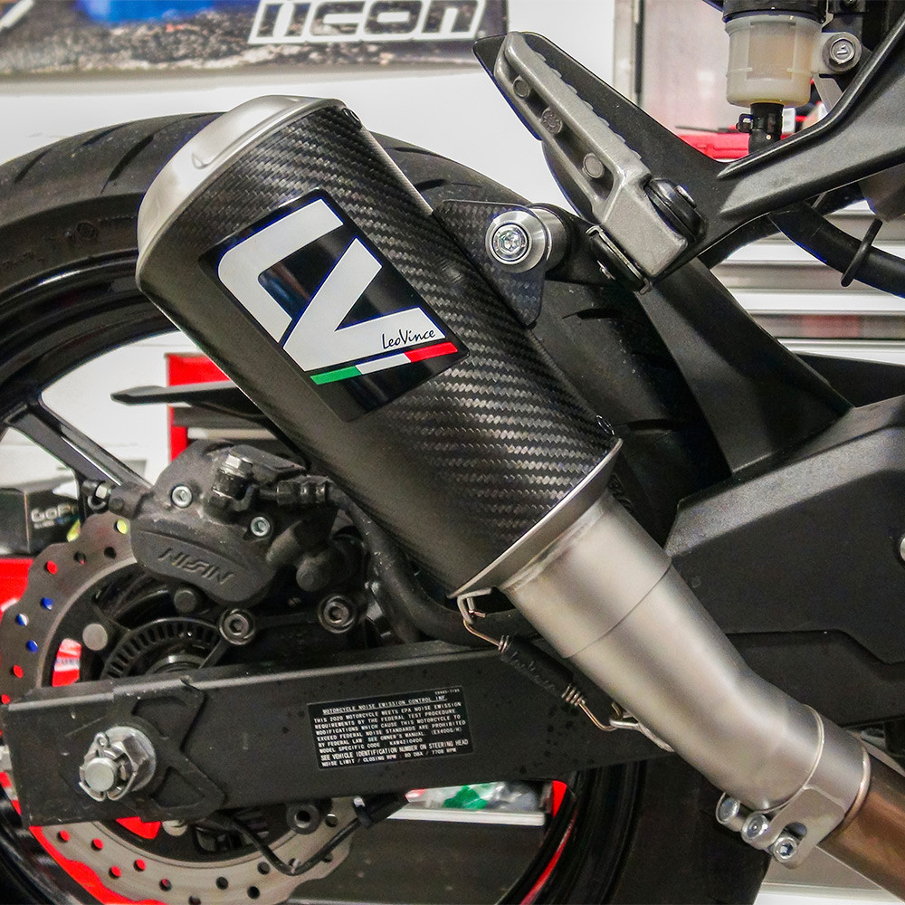 Leo Vince Kawasaki Ninja 500 2024-2026 LV-10 Carbon Slip-On Exhaust