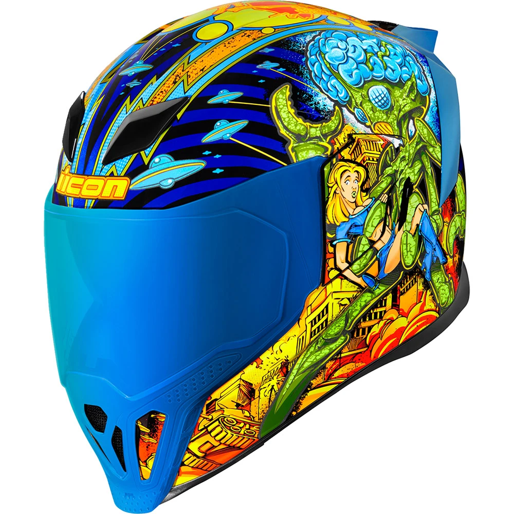 icon airflite you 2 helmet Dark Motorcycle - Matt Black / 59-60cm Why choose the Icon Airflite GP23 Helmet Multicolored The Icon Airflite is a great full face helmet by Icon for Race/Sport Airflite Flyboy — Ride Icon