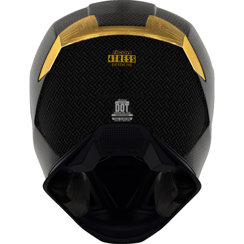 icon airframe pro carbon helmet gold Bluetooth  HelmetCountry.com Icon Airframe Pro Carbon Full