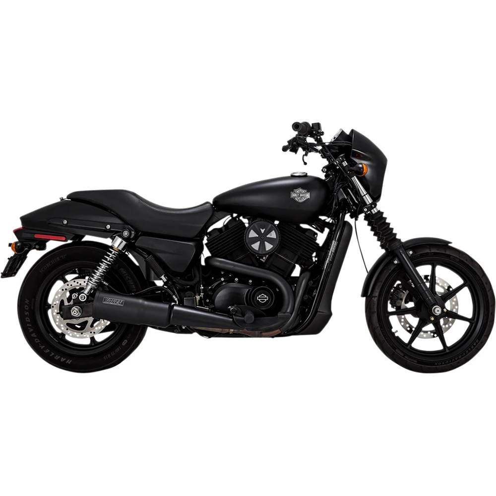 ハイアウトプット スリップオンマフラー ブラック Vance&Hines Hi-Output Slip-On Mufflers Black /  パインバレー VANCE&HINES STREET750 STREET ROD マフラー本体 HI-OUTPUT スリップオン ブラック バンス バイク