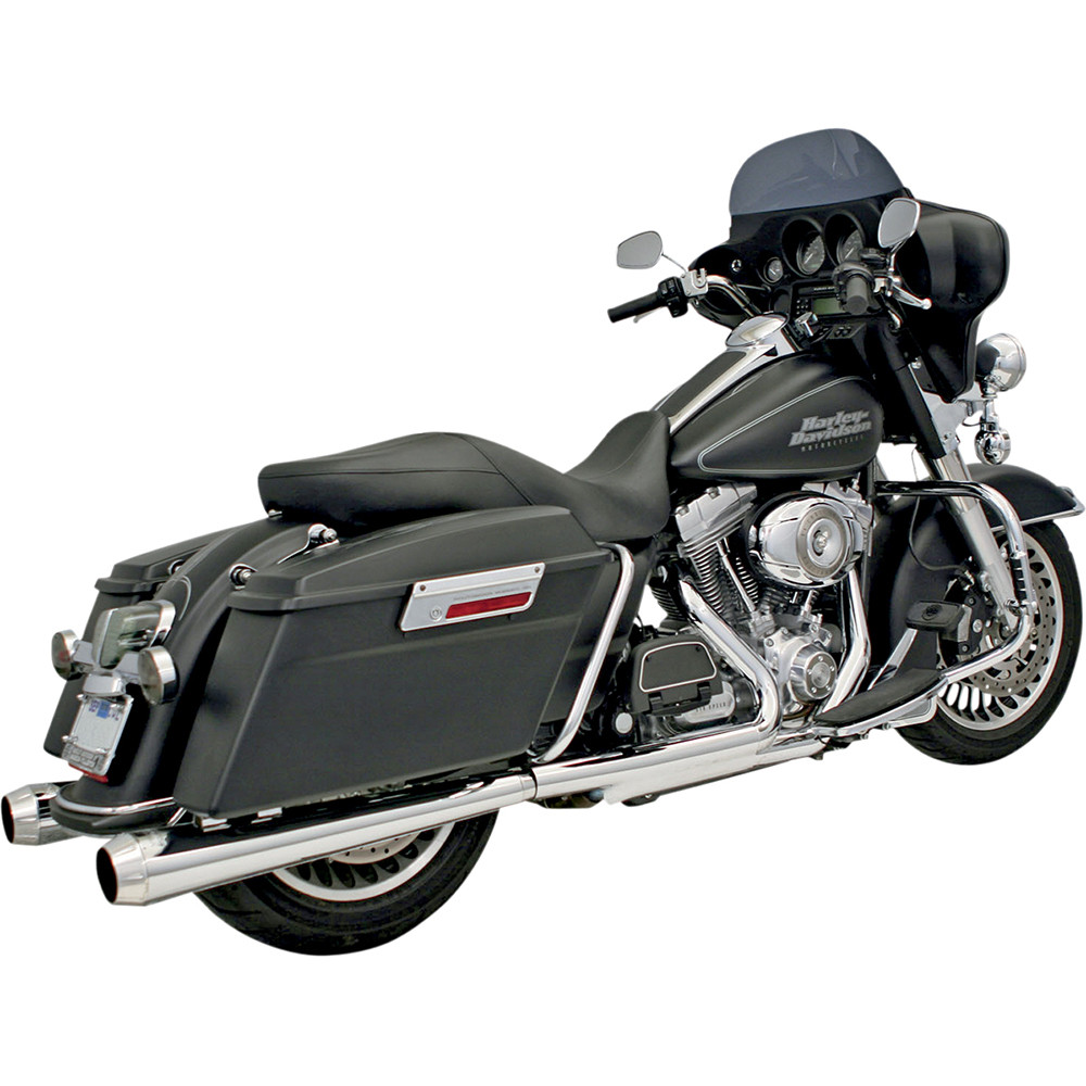 4 Chrome Megaphone Slip-On Mufflers Exhaust Pipes For 1995-2016 Harley Touring