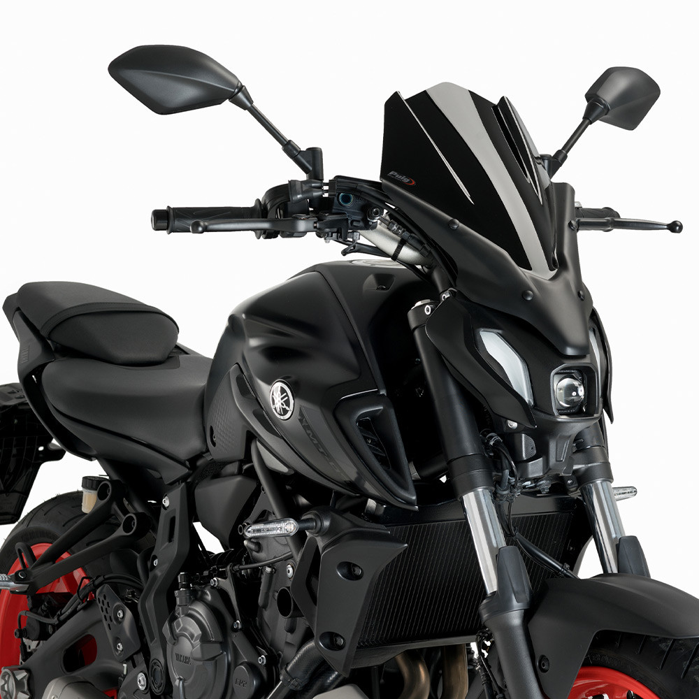 Protège-mains Puig Avant Pour Yamaha MT-07 2021-2024 - Noir, Neuf, Référence 22056N